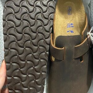 Birkenstock Brown Leather Slip-On Loafers